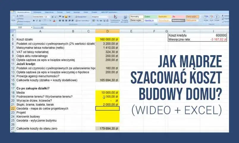Kosztorys budowy domu w Excelu: gotowy szablon z przykładami 2025